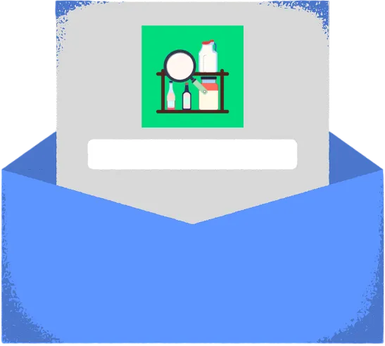 ShelfScan newsletter signup with email notification icon